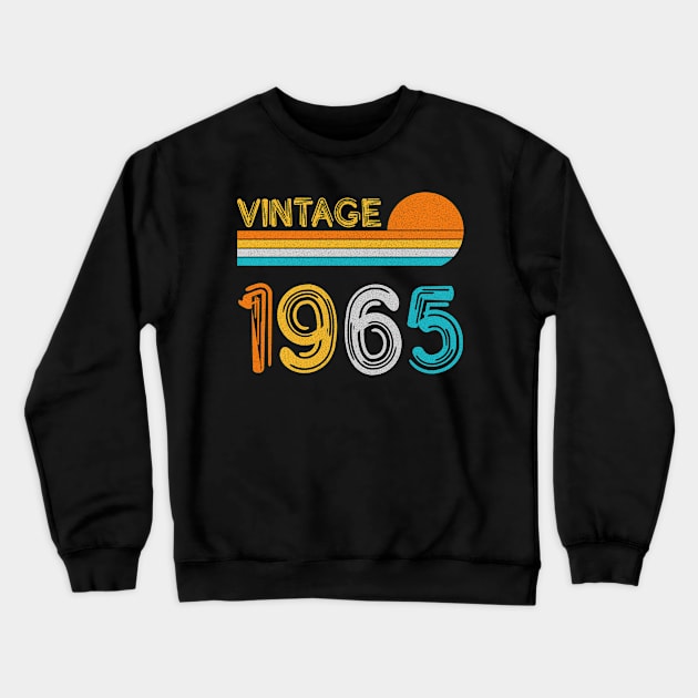 Vintage 1965 Happy 58th Birthday Retro Crewneck Sweatshirt by myreed